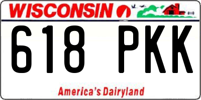WI license plate 618PKK