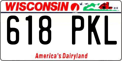 WI license plate 618PKL