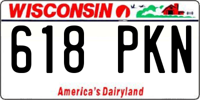 WI license plate 618PKN