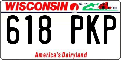 WI license plate 618PKP