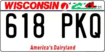 WI license plate 618PKQ