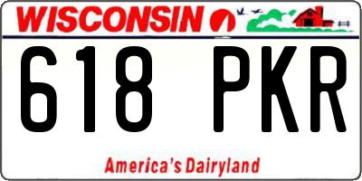 WI license plate 618PKR