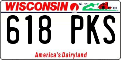 WI license plate 618PKS