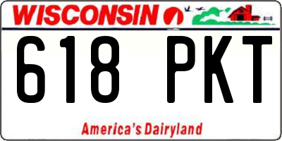 WI license plate 618PKT