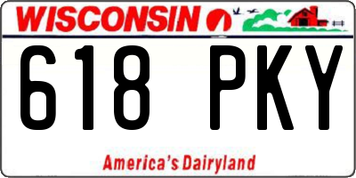 WI license plate 618PKY
