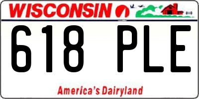 WI license plate 618PLE