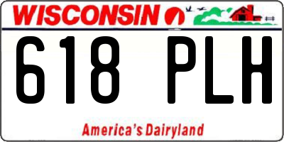 WI license plate 618PLH