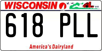 WI license plate 618PLL