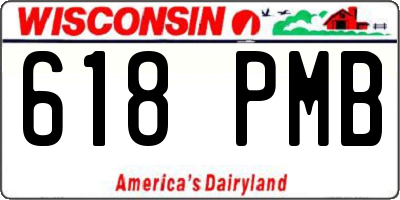 WI license plate 618PMB