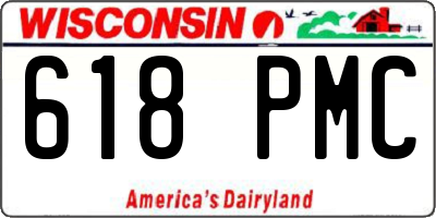 WI license plate 618PMC