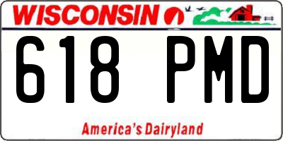 WI license plate 618PMD