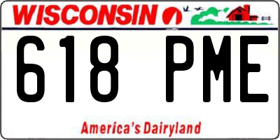 WI license plate 618PME
