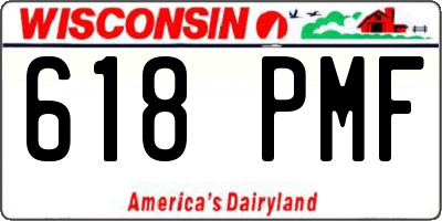 WI license plate 618PMF