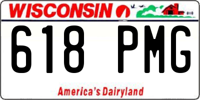 WI license plate 618PMG