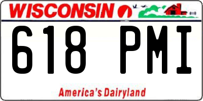 WI license plate 618PMI