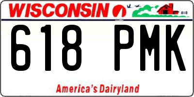 WI license plate 618PMK