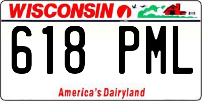 WI license plate 618PML