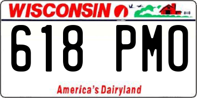 WI license plate 618PMO