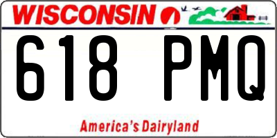 WI license plate 618PMQ