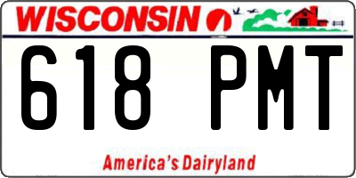 WI license plate 618PMT