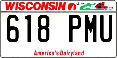 WI license plate 618PMU
