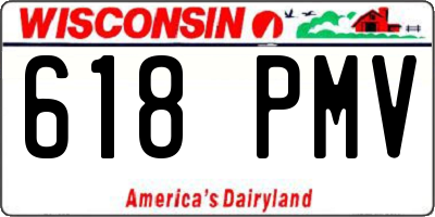 WI license plate 618PMV