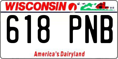 WI license plate 618PNB