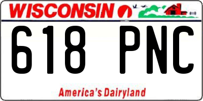 WI license plate 618PNC