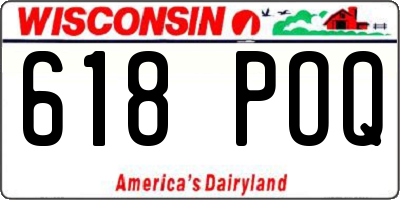 WI license plate 618POQ