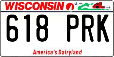WI license plate 618PRK