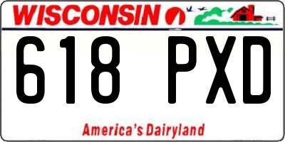 WI license plate 618PXD