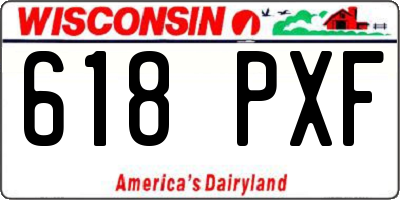 WI license plate 618PXF