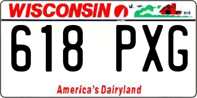 WI license plate 618PXG