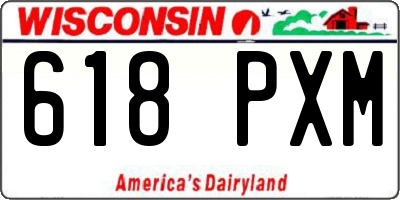 WI license plate 618PXM