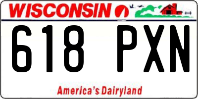 WI license plate 618PXN