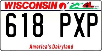 WI license plate 618PXP