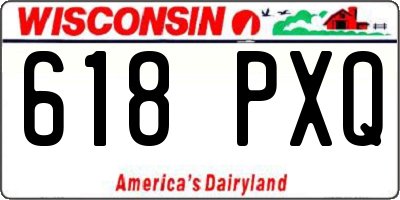 WI license plate 618PXQ