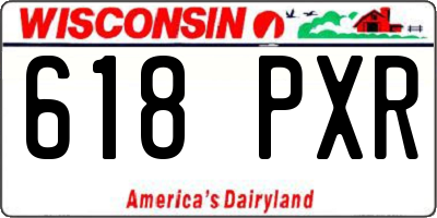 WI license plate 618PXR