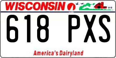 WI license plate 618PXS