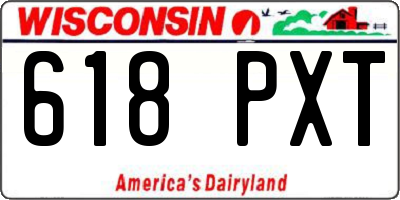 WI license plate 618PXT