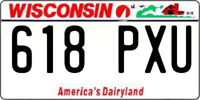 WI license plate 618PXU