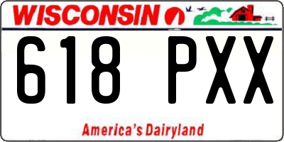 WI license plate 618PXX