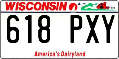 WI license plate 618PXY