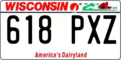 WI license plate 618PXZ