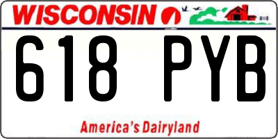 WI license plate 618PYB