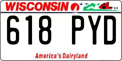 WI license plate 618PYD