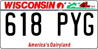 WI license plate 618PYG