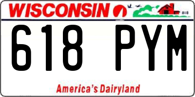 WI license plate 618PYM