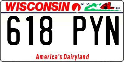 WI license plate 618PYN
