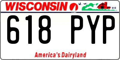 WI license plate 618PYP